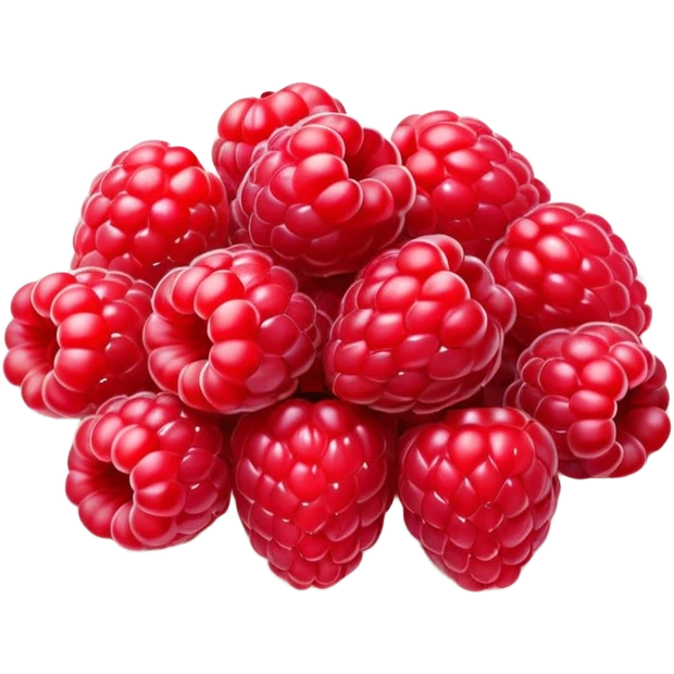 raspberries on a plate  emoji