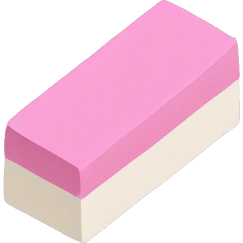 pink eraser flat isometric emoji