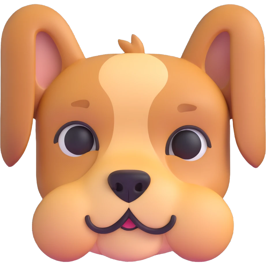 cute dog face emoji
