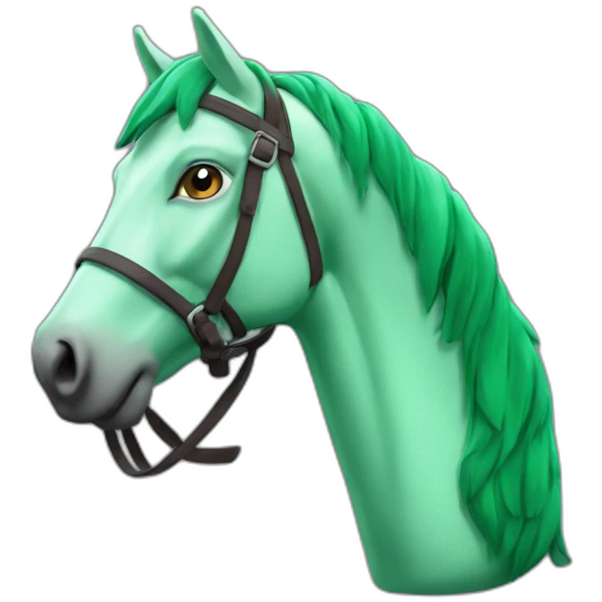 cheval verte  boit coca emoji