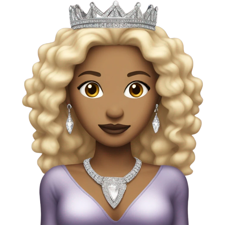 Light skin girl girl Use my image i am Deborah as a Queen of rock with jewelry emoji