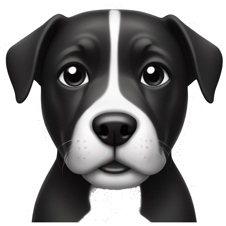 Dog black and white  emoji