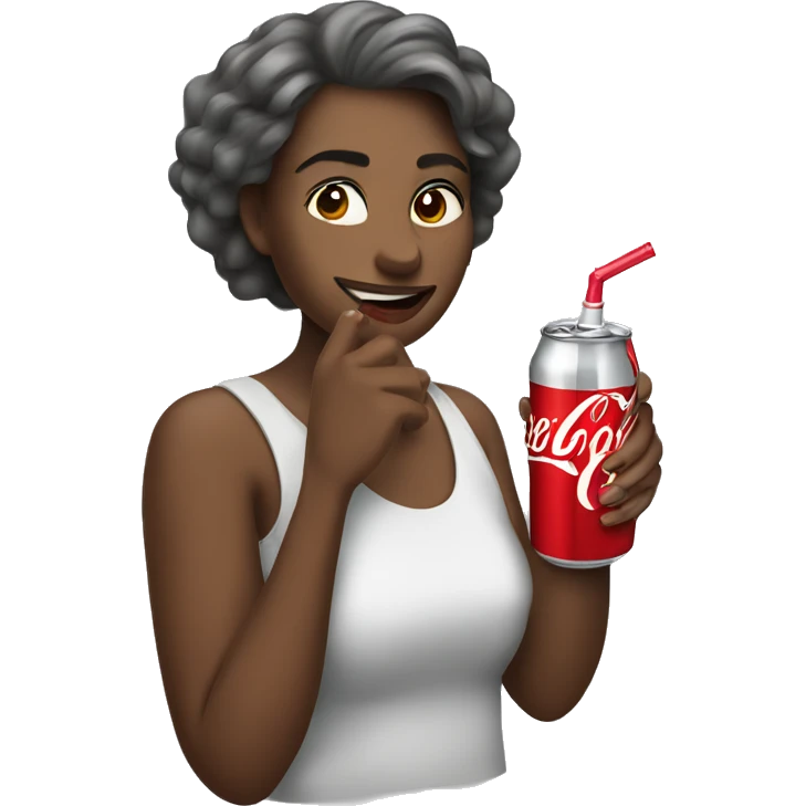woman drinking diet coke emoji