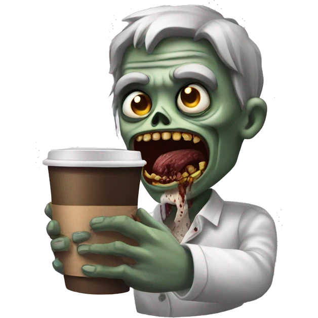 Morning-coffee-zombie emoji