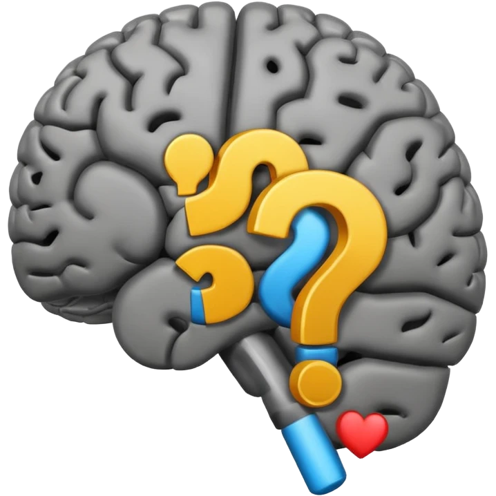 brain, task, question mark emoji