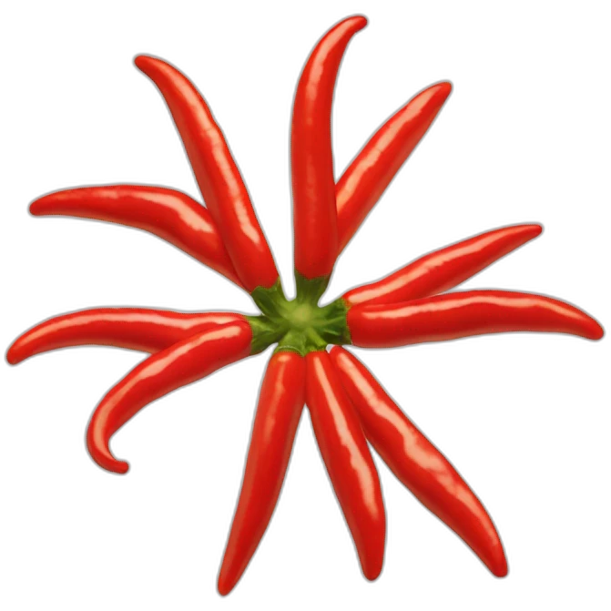 Red Hot Chili Peppers asterisk logo, 3/4 view emoji