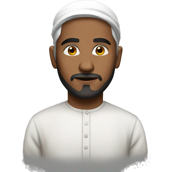 serious Muslim, realistic emoji
