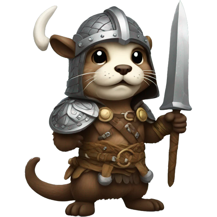 otter dressed as viking emoji