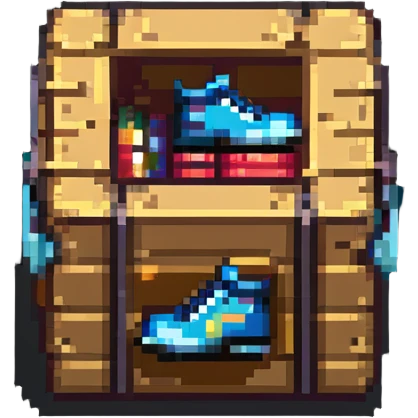 2d power up crate with speed shoe emoji
