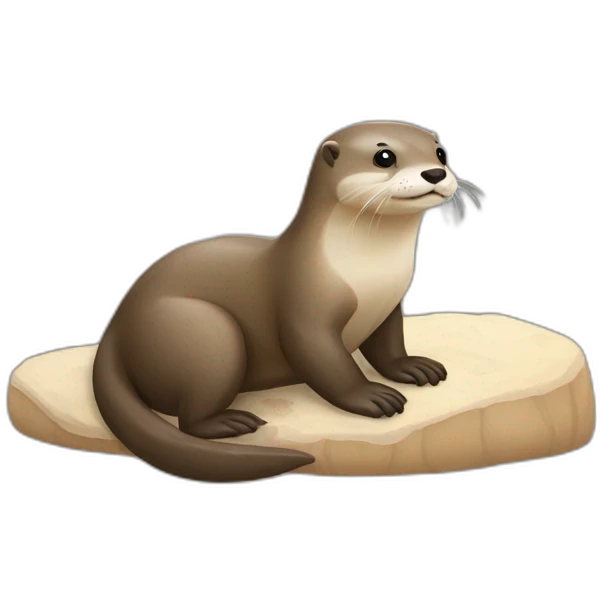 Loutre sur lit emoji