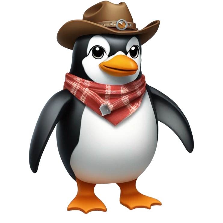 Cowboy penguin emoji