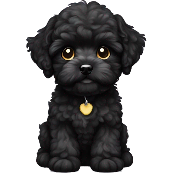 black maltipoo puppy emoji