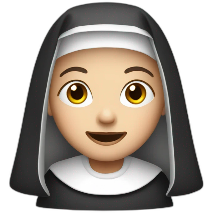 Nun funny face emoji