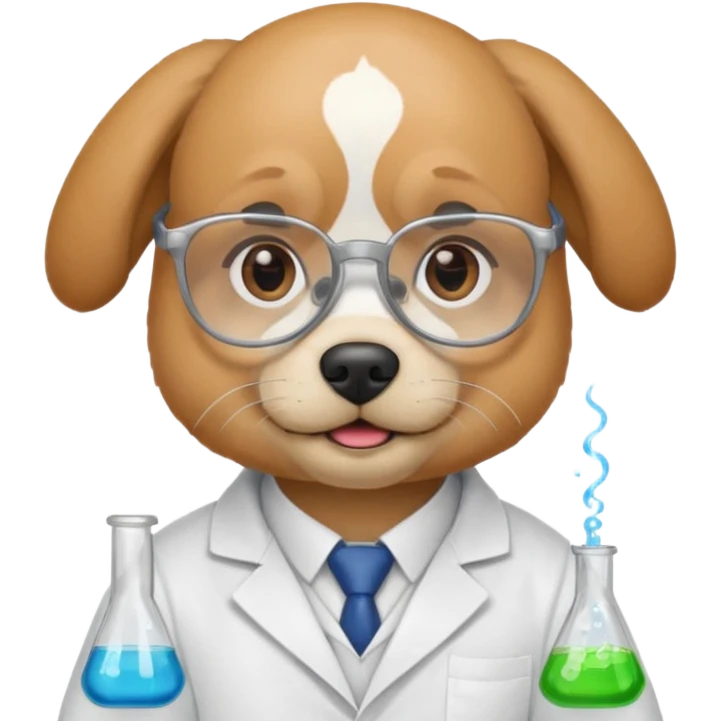 dog scientist emoji