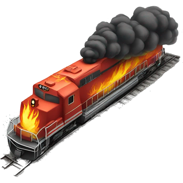 train with fire emoji