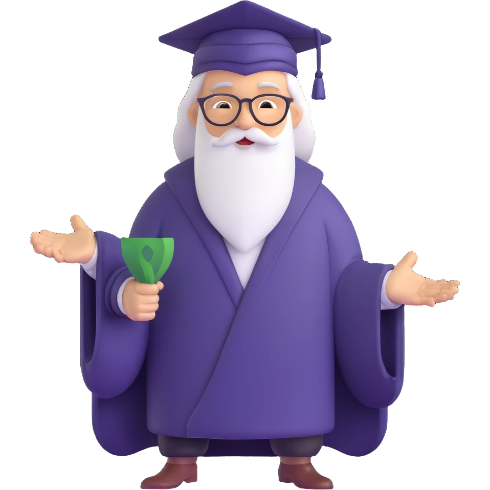 wise business mentor character emoji
