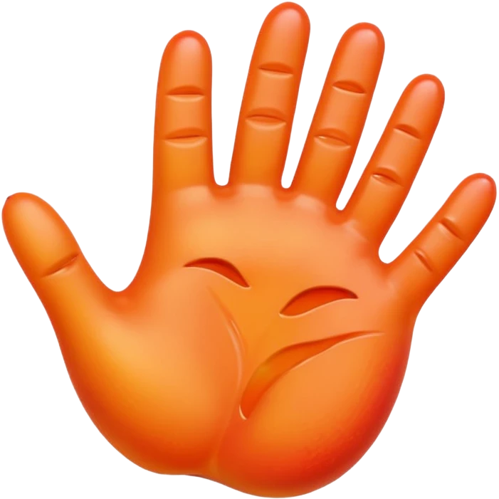 Prend l’emoji pêche 🍑 et rajoute des trace de mains transparentes  emoji