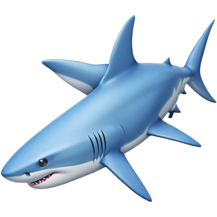 A shark with blue shoes emoji