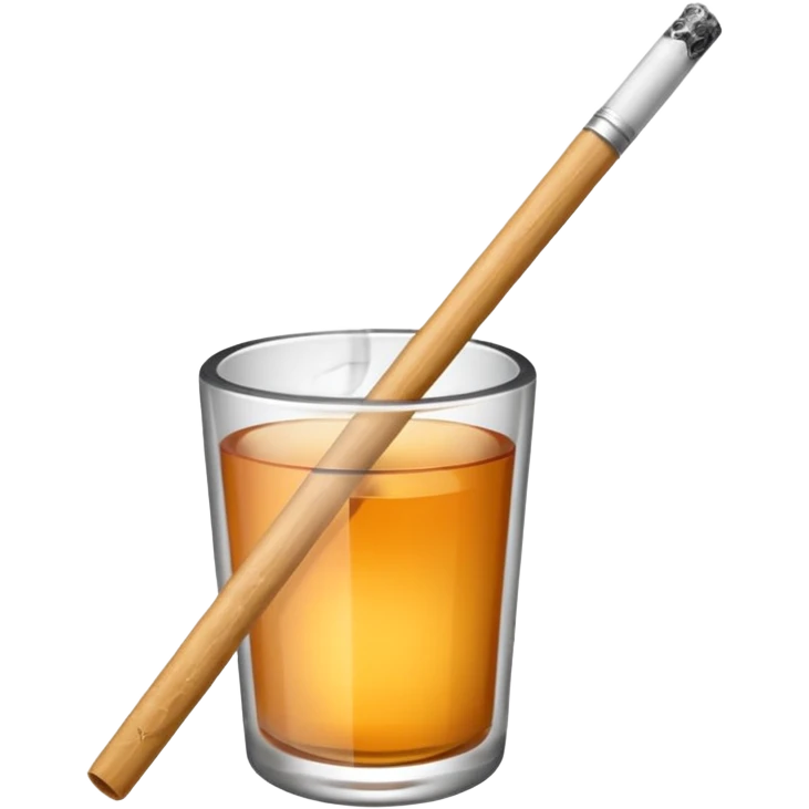 The chopsticks 🥢 emoji with smoke of a cigarette 🚬 emoji