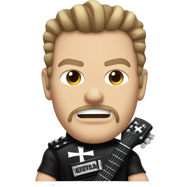 James hetfield with iron cross guitar emoji