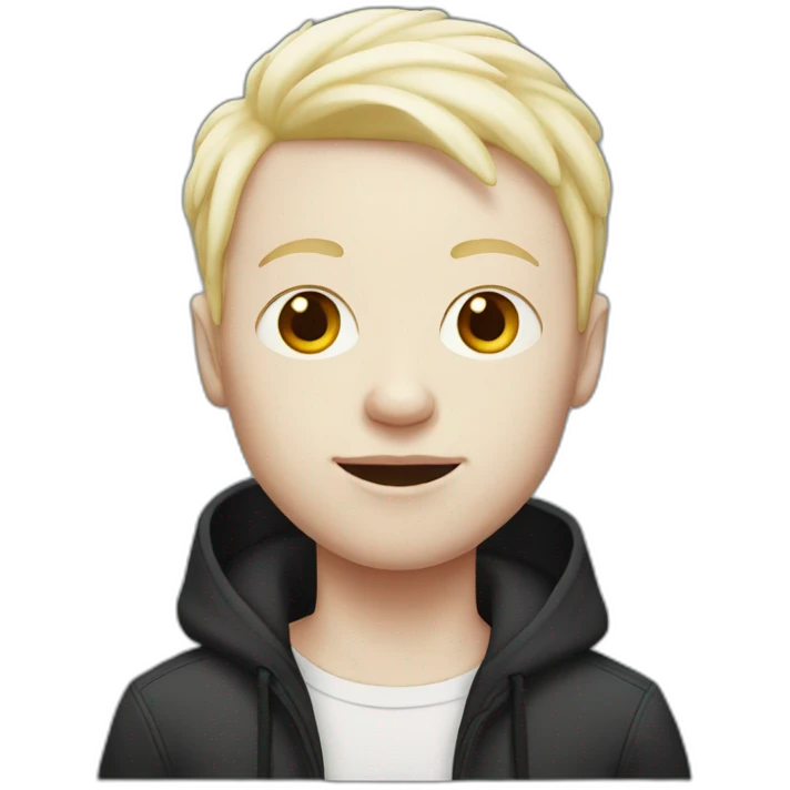 An albino black person with red hair emoji