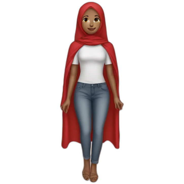 girl with strawberry hijab angel emoji