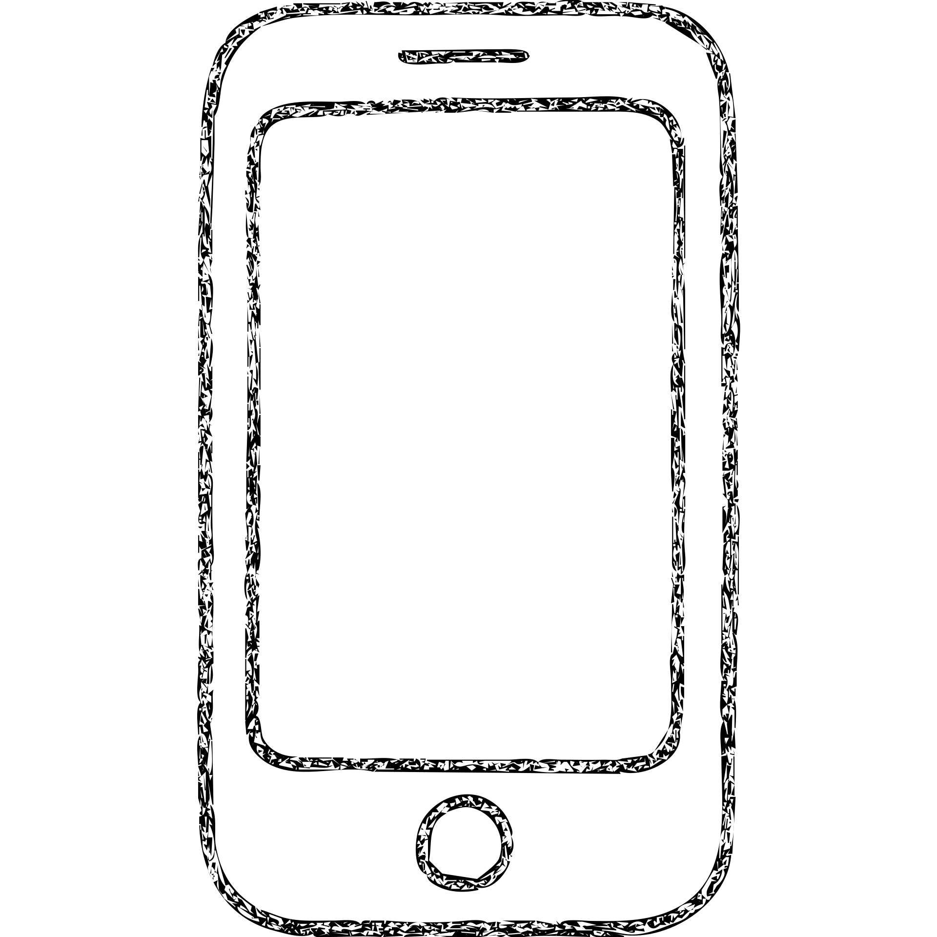 hand drawn outlined iPhone icon emoji