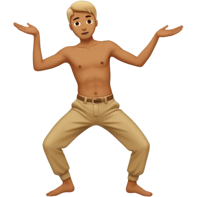 Man weirdly dancing in an abnormal way emoji