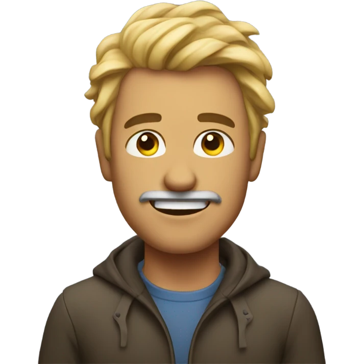 Man on a windy day emoji