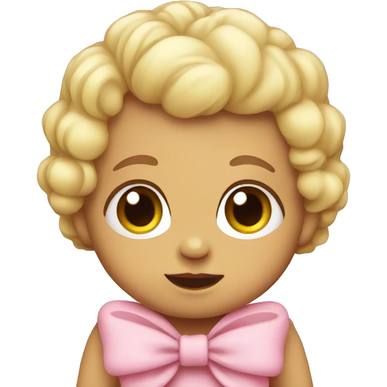 Baby with bow emoji
