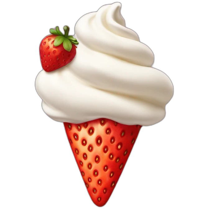 Strawberry caffeine with whipped cream emoji