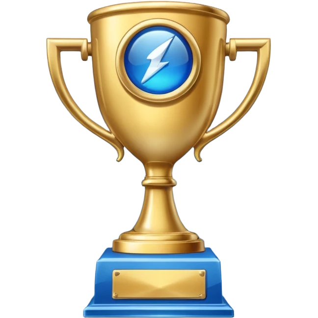 leaderboard trophy- blue emoji