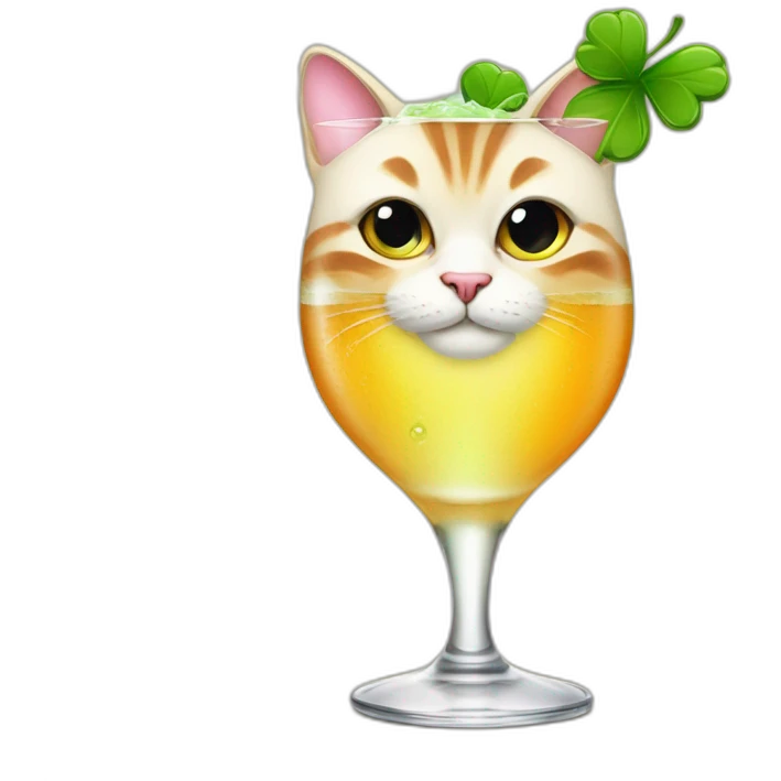 Irish cat drink cocktail  emoji