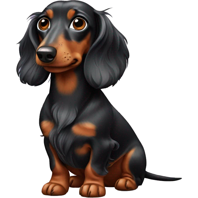 Dapple dachshund long hair emoji