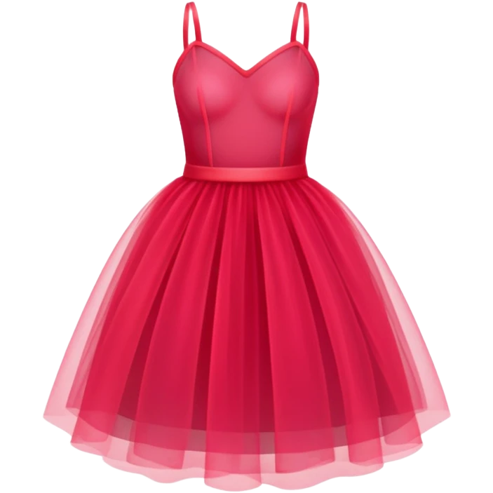 Neon crimson tulle emoji