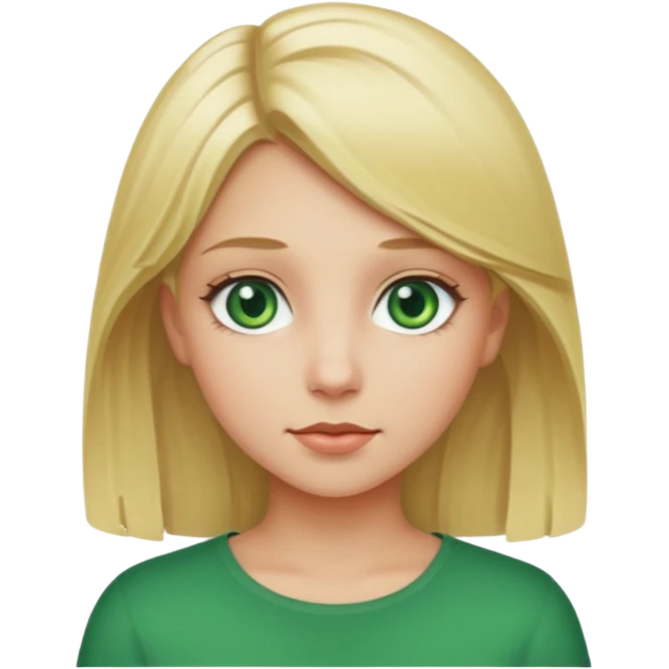 Girl blonde Green eyes emoji