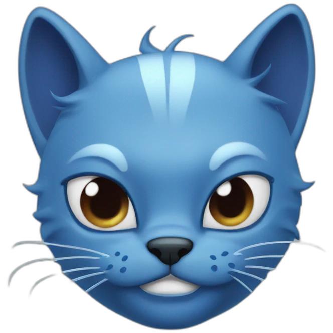 blue cat spider man emoji