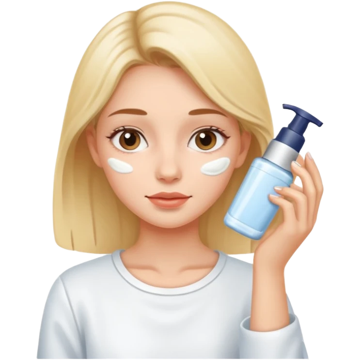Girl with skincare emoji