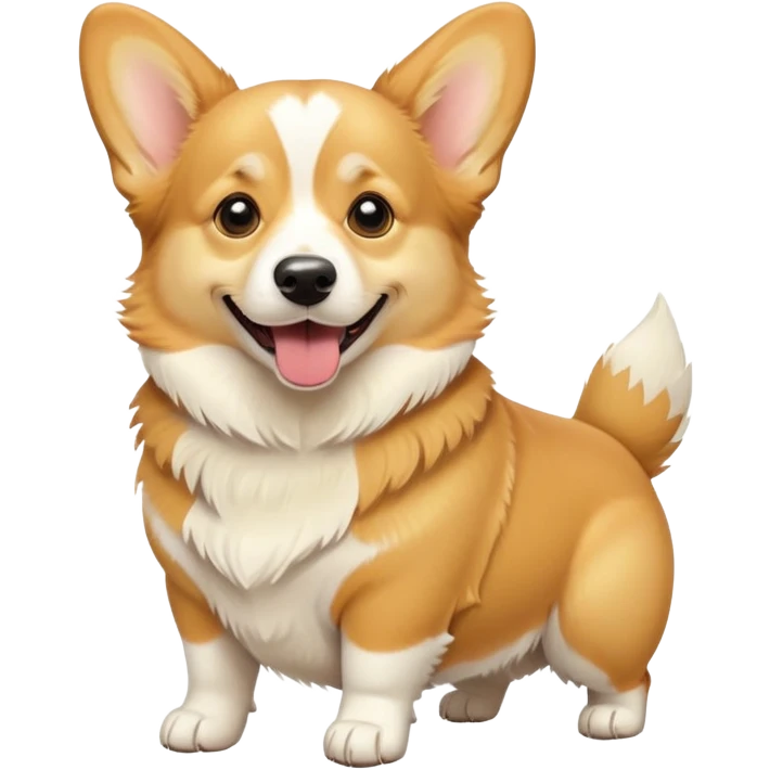 Corgi with a yellow lab emoji