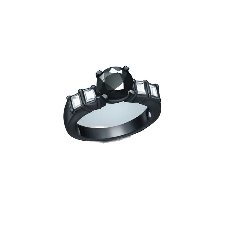 Black diamond ring  emoji