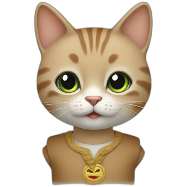 Un chat humanoïdes emoji
