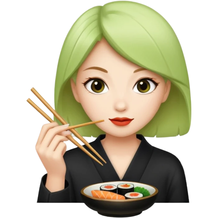 girl eating sushi  emoji