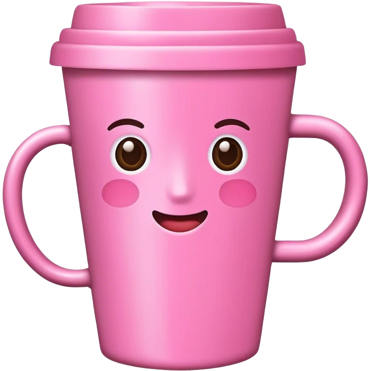 Pink coffee cup emoji