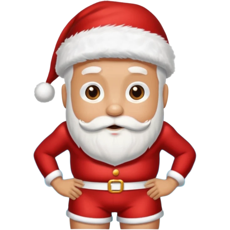 santa surfing emoji