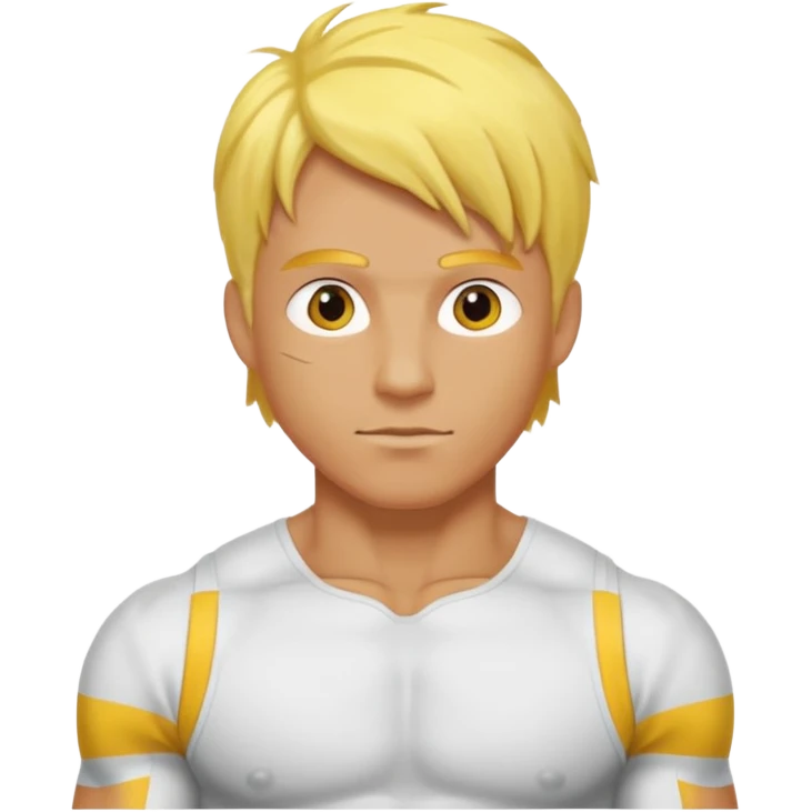 Male core muscles yellow default skin and hair emoji