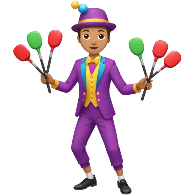 Juggler with clubs,Street Performers emoji