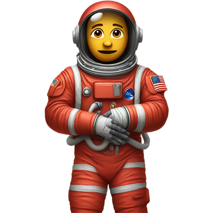 Red astronaut no arms emoji