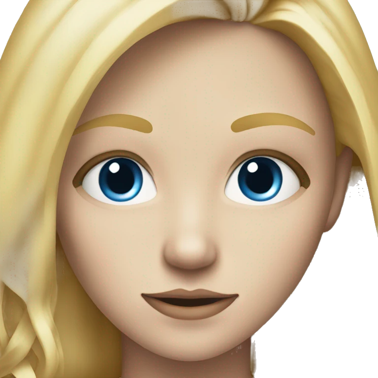 realistic blond teenager with blue eyes and a scar under one eyes emoji