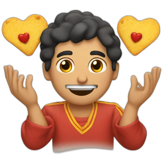 Nacho Vidal making a heart with his hands emoji