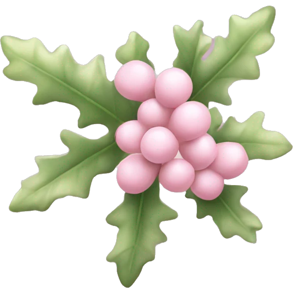 pale pink mistletoe emoji